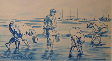 Marisqueiros na Ria Formosa